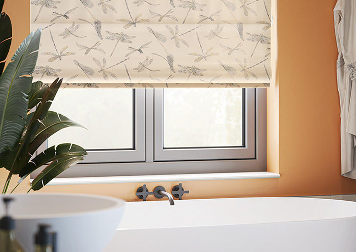 Dragonflies, Cream - Motorised Roman Blind - Image 5
